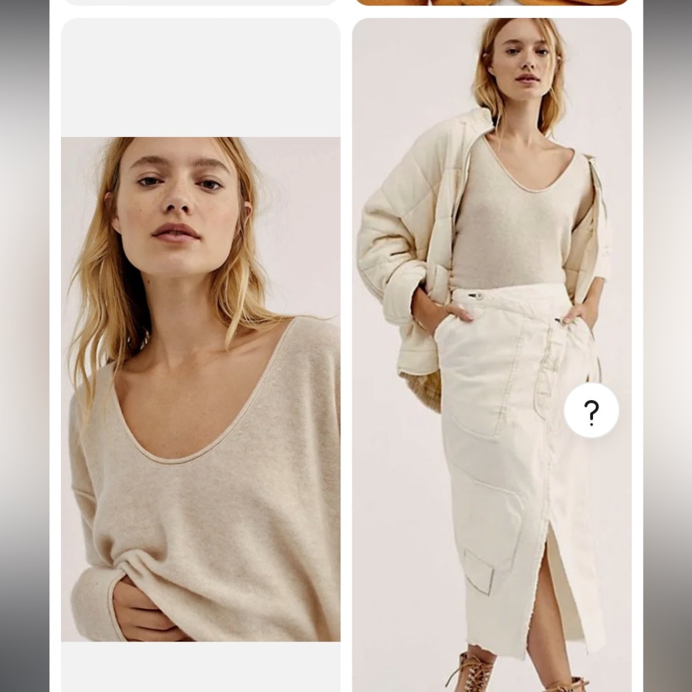 Free People Cropped Cashmere Sweater